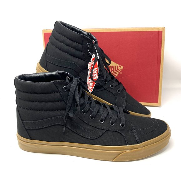Vans SK8 HI Top Reissue Canvas Gum Black Sneakers Shoes Women's Size VN0A2XSBL0D - Picture 5 of 9